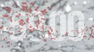 59 minutes white Christmas countdown flip clock