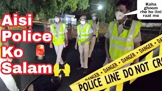 Itni Sari Police 👮‍♂️ Ne Roka😪 | While Donating food🍛 At Late Night in lockdown | NCR Bikerz |