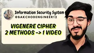 VIGENERE CIPHER | Information Security System #rtu