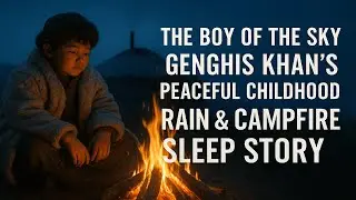 The Boy of the Blue Sky: Genghis Khan's Peaceful Childhood | Rain & Campfire Sleep Story