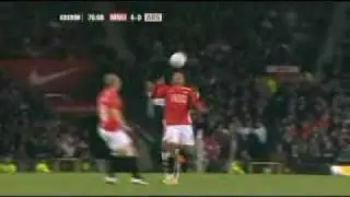 nani  dribble skills vs arsenal ( justin hoyte falls over)