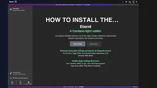 Getting Started with Cardano Wallets + Creating Your First Eternl Wallet