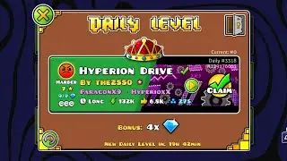 Hyperion Drive de the2550 - Daily Level #3318 | All Coins | Geometry Dash 2.2
