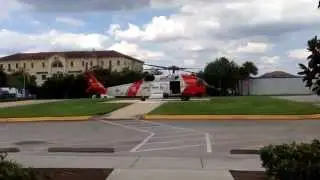 MH-60T on the hospital pad at Gulf Coast Medical Fort Myers