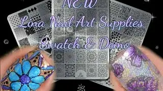 NEW Lina Nail Art Supplies Stamping Plates | Swatch & Demo