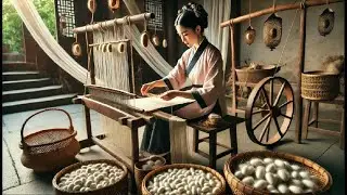Chinese Farmers Raise Billions of Silkworms for Silk and Produce High-Quality Silk.