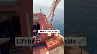 Lifeboat from Inside 🚤🫣 #shiplife #merchantnavy #seaman #atlantic #ocean