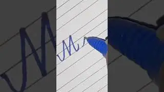Cursive Letter 'M' Capital &Small| Plz Like&SUBSCRIBE #cursivewriting #calligraphy #ytshort  #shorts