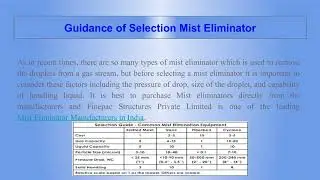 What is Mist Eliminator & How to Choose The Best Mist Eliminator
