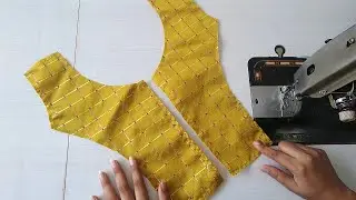Boat Neck Blouse Design | Princess Cut Cutting & Stitching Front side Opening Blouse