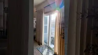 New curtain transformation for sliding glass door #homeupgrade #beforeandafter
