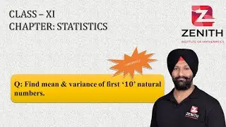 Q: Find mean & variance of first &lsquo;10&rsquo; natural numbers.