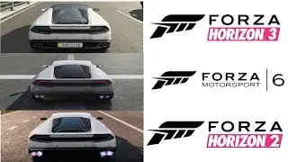 Forza Horizon 3 vs. Forza Motorsport 6 vs. Forza Horizon 2 (SOUND Comparison) [Xbox One]