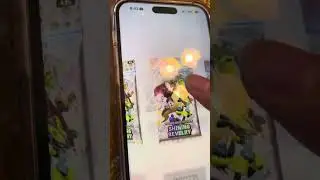 Opening Pok&eacute;mon TCG Shining Revelry Booster Pack backwards pulling Machamp holographic card.📱
