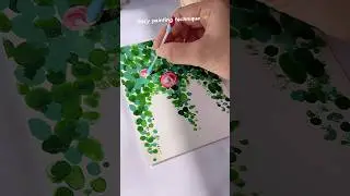 Easy Painting Techniques 💐✨#shorts #art #painting #youtubeshorts