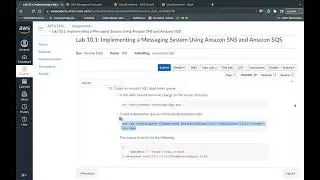 [ACD] Lab 10.1 Implementing a Messaging System Using Amazon SNS and SQS