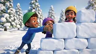 Jugando en la Nieve Juntos ❄️ | Panda Lingo 🐼🎵