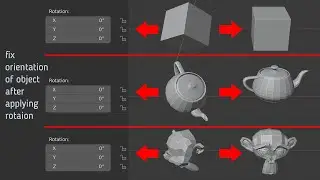 как исправить ориентацию объекта после применения поворота