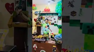 Minecraft Theme| Birthday Preparations🥳🎉#shorts #ytshorts #minecraft #birthday #fun #party