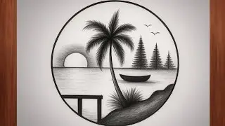 Circle Drawing || Scenery Drawings || Easy Circle Drawing || Easy Drawings