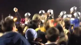 Kenston football and fans celebrate the Bombers' Chagrin Valley Conference Chagrin Division title