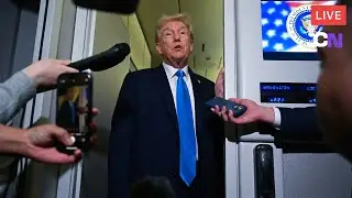 Trump returns to Washington + PLAYBACK of Air Force One gaggle