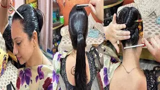 Extreme Long Hair Razor Play & Heavy Oiling Routine | Relaxing Hair Care ASMR