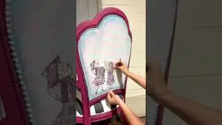 Use Transfers to Upcycle Fabric Painted Chairs