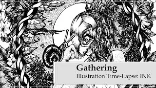 Ink Drawing Timelapse: Gathering