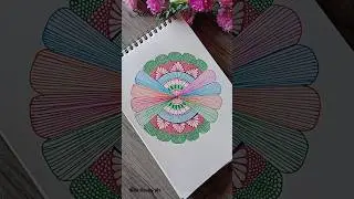 Mandala, Zentangle, Doodles | Colourful Mandala #art #shortvideo  #mandalaart