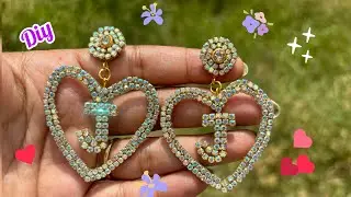 Diy Partywear Earrings | How to make earrings at home #diyearrings #handmadeearrings @diycharm