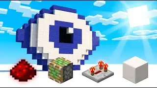 How to build a working eye in minecraft! (block for block java edition)