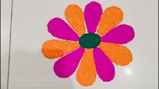 Simple Rangoli design #shortvideo #indianart #rangoli #learning 