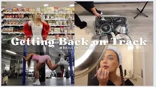 getting back on track after travel vlog | JUICY leg workout, grocery haul, meal prep w me