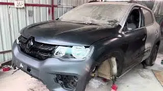 KWID MAJOR ACCIDENTAL REPAIR & PAINTING & ENGINE REPAIR #renaultkwid #renault #carbodyrepair