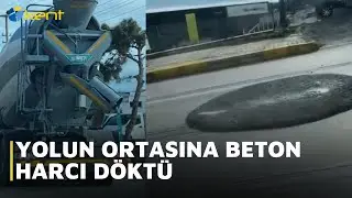 YOLUN ORTASINA BETON HARCI D&Ouml;KT&Uuml;