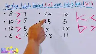 Belajar Matematika Angka lebih besar dan lebih kecil ||Mengenal lambang Lebih besar dan lebih kecil
