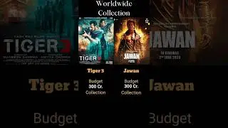 Tiger 3 Day 6 vs Jawan Worldwide Box Office Collection #tiger3 #jawan