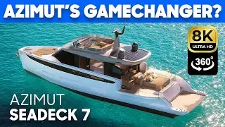 Обзор и экскурсия на яхте Azimut Seadeck 7 на 360&deg;