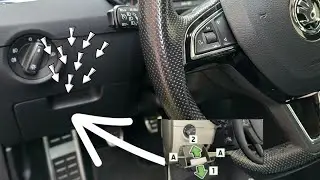 Skoda Octavia III - taking out/putting back the Storage compartment on the driver's side (fuse box)