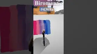 Biromantic 💕🩷💜💙#paintmixing #mixing #colors #flag #pride #biromantic #gradient #asmr #youtube