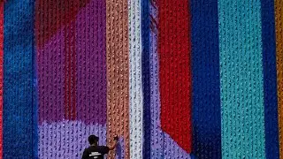 #BN Drone: Fly by the new mural going up on Pearl Street