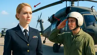 She Was Just Waiting by the Helicopter &mdash; Until the Pilot Saluted Her First