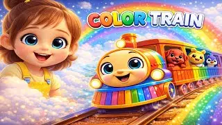 Learn Colors with the Color Train 🚂  Toddler Songs with Animals - Preschool Education