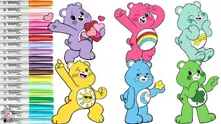 Care Bears Coloring Book Compilation Cheer Bear Share Bear Good Luck Bear Wish Bear Funshine Bear