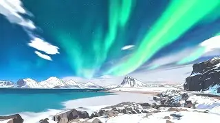 Winter Night Magic | Shimmering Northern Lights Ambient Instrumental for Relaxation