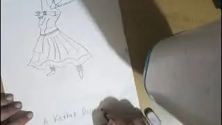 Kathak dancer art drawing by a kid artist | My Pride India
