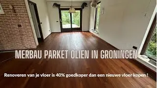 Parketvloer van 44 jaar oud geschuurd en geolied erg mooi geworden