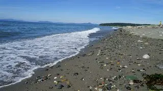 The nicest sandy beach in north Seattle, Joseph Whidbey State Park. 细沙滩，周围环境很美，西雅图北部好去处！