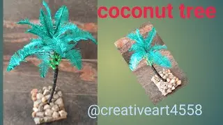 How to make artificial coconut tree#DIY coconut tree 